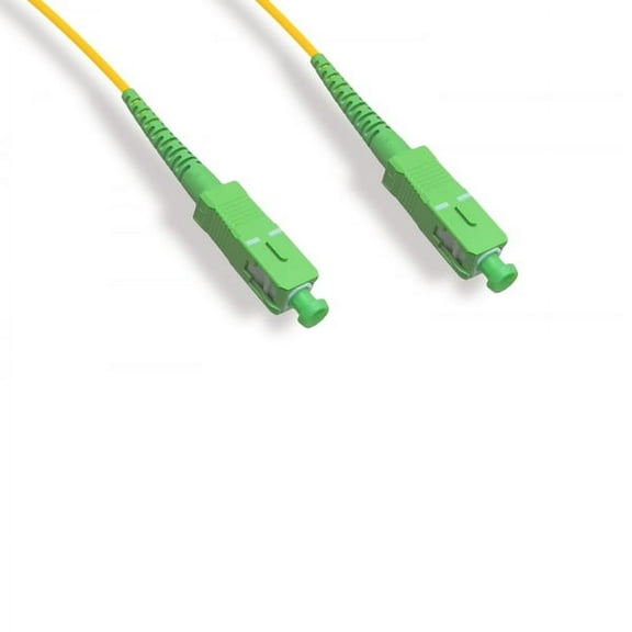 Kentek Half Meter 0.5M SC/APC to SC/APC Fiber Optic Cable OS2 9/125 Simplex Single-Mode Patch Cord OFNR