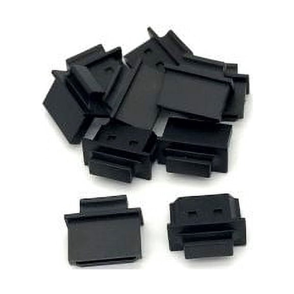 Kentek Lot of 10 PCs HDMI Type A Dust Cover Port Protectors Anti-Dust for HDMI Female Black