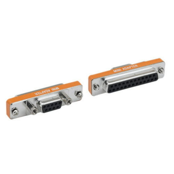 Kentek Mini DB9 DB25 Female to Female F/F Serial AT Modem Mini Adapter Gender Changer Coupler RS-232 PC Peripherals