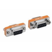 Kentek Mini DB9 Female to Female F/F Serial/AT Null Modem Mini Adapter Gender Changer Coupler RS-232 Crossover Data Transfer