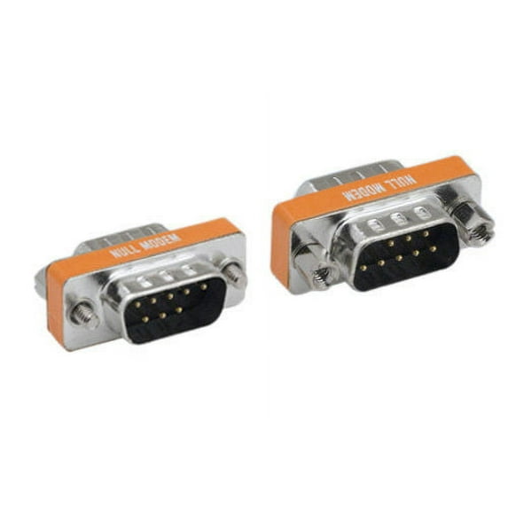 Kentek Mini DB9 Male to Male M/M Serial/AT Null Modem Mini Adapter Gender Changer Coupler RS-232 Crossover