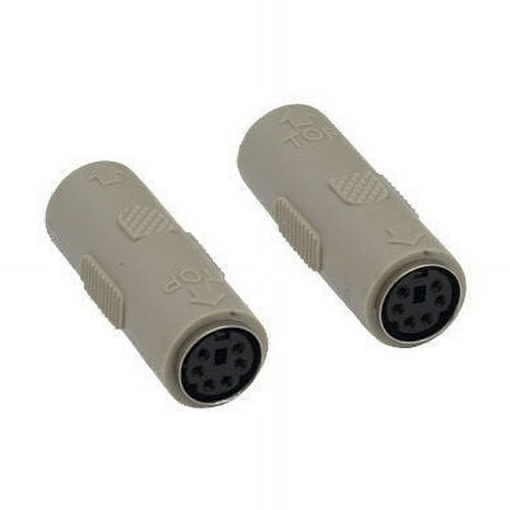 Kentek Mini DIN 6 MDIN-6 6 pin Female to Female F/F PS/2 Keyboard Mouse Mice Molded Gender Changer Coupler Adapter