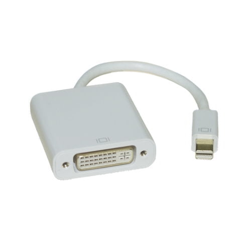 Kentek Mini Display Port male to DVI digital DVI-D female M/F video adapter converter cord Thunderbolt 1080p for PC MAC mini DP MDP white