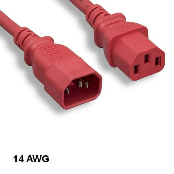 Kentek Red 2 Feet AC Power Cable for Dell PowerSwitch E3200-ON E3200 Switches Series Replacement Jumper Cord