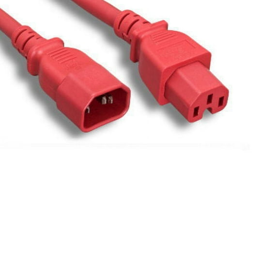 Kentek Red 8 Feet AC Power Cable for Cisco MDS 9000/9200 CAB-C15-CBN Replacement Jumper Cord PDU UPS