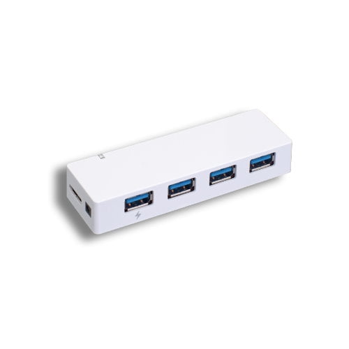 Kentek SuperSpeed USB 3.0 4 Port Hub With 3.0 Micro B Port and Power Adapter Up To 5 Gbps interface For PC Windows Mac Laptop Notebook