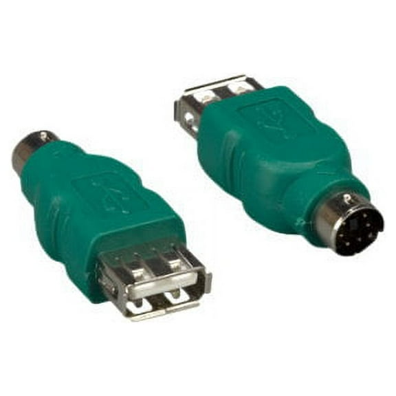 Kentek USB 2.0 Type A Female to Mini DIN 6 Pin Male Keyboard Mouse Adapter F/M Converter Port Saver Gender Changer Coupler For PC MAC Computer Logitech