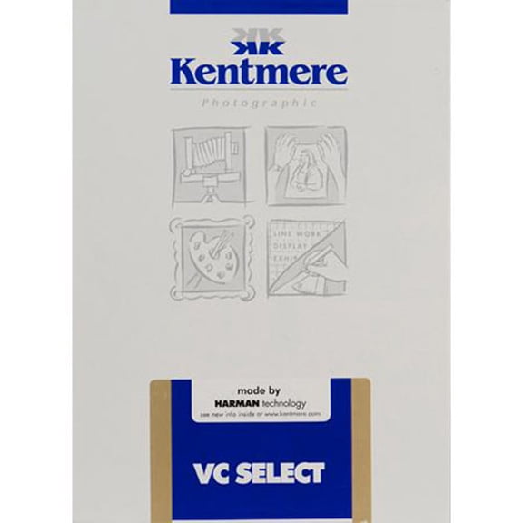Kentmere VC Select, Variable Contrast Medium Weight RC Fine Lustre Paper, 5x7", 100 Sheets