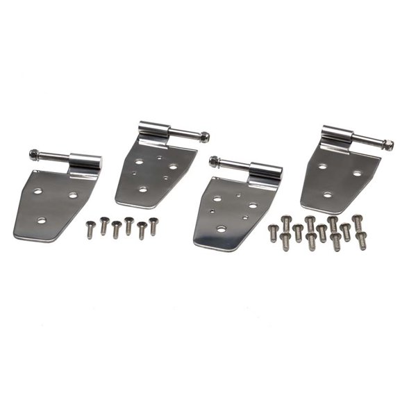 Kentrol 30441 Polished Silver Door Hinge Set 4 Pieces 87-95 Wrangler TJ