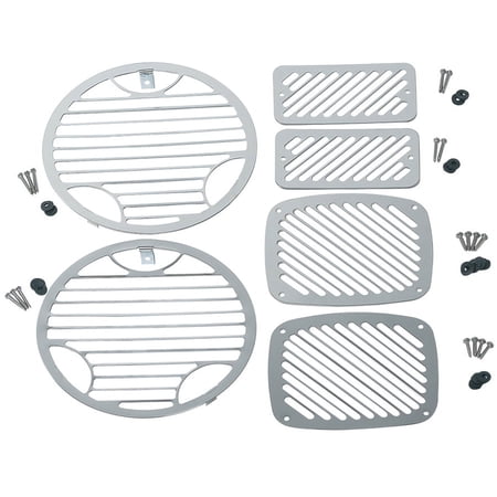 Kentrol 30493 Polished Silver Billet Style Light Kit 6 Pieces 97-06 Wrangler TJ
