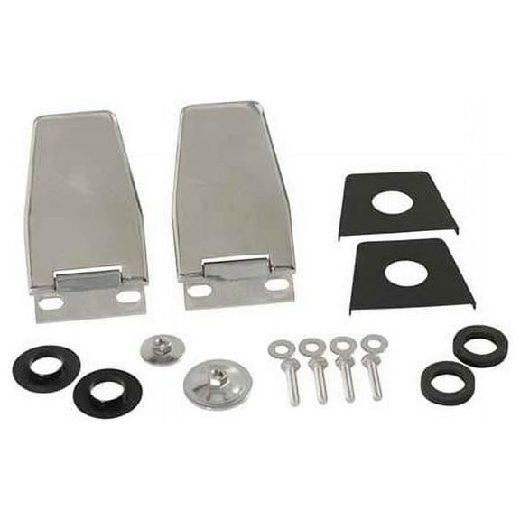 Kentrol 30516 Polished Silver Hardtop Liftgate Hinge for 1987-06 Jeep Wrangler TJ & YJ - Set of 2