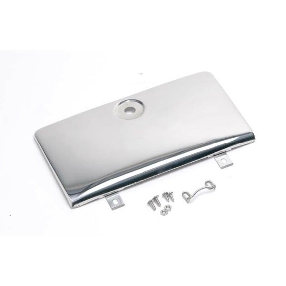 Kentrol 30526 Polished Silver Glove Box Door Use with OE Key Lock 72-86 CJ