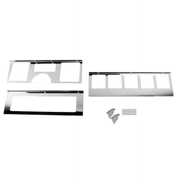 Kentrol 87-95 Jeep Wrangler YJ Dash Overlay Set (3 pieces) - Polished Silver