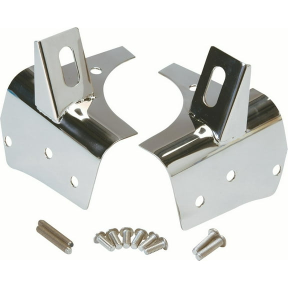 Kentrol 97-06 Jeep Wrangler TJ Light Bracket Pair - Polished Silver