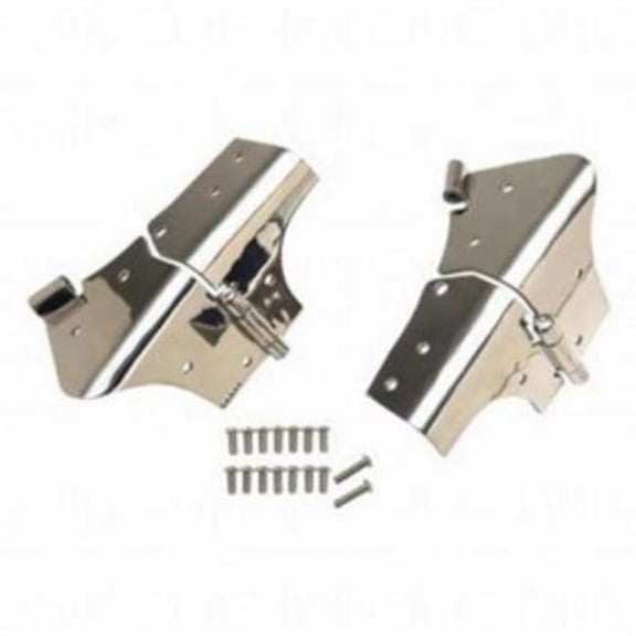 Kentrol 97-06 Jeep Wrangler TJ Windshield Hinge Pair - Polished Silver