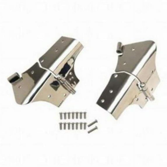 Kentrol 97-06 Jeep Wrangler TJ Windshield Hinge Pair - Polished Silver