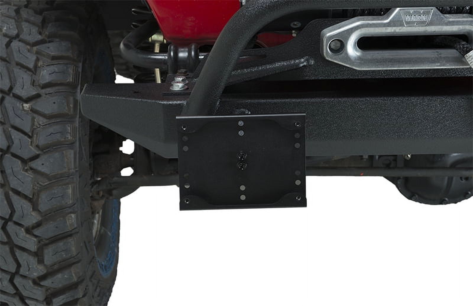Kentrol 0718 Jeep Shackle Mounted License Plate Bracket Wrangler JK Textured Black