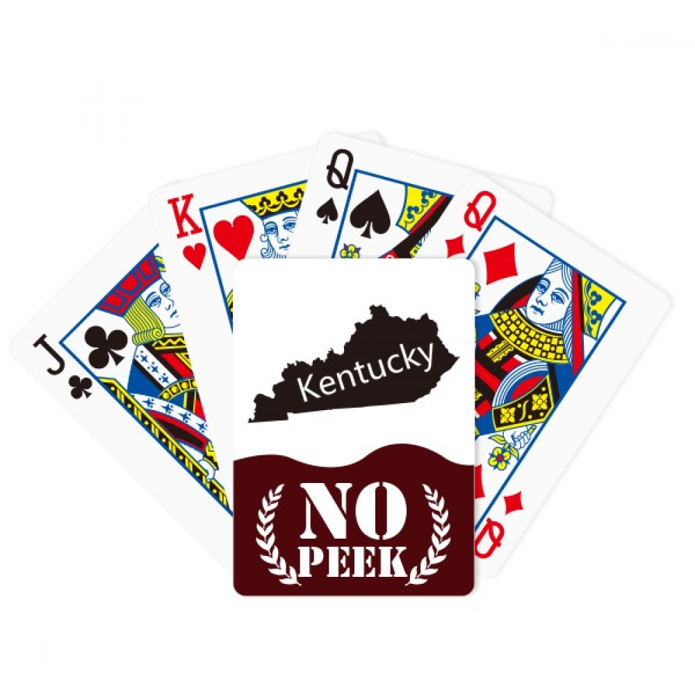Kentucky America USA Map Outline Peek Poker Playing Card Private Game