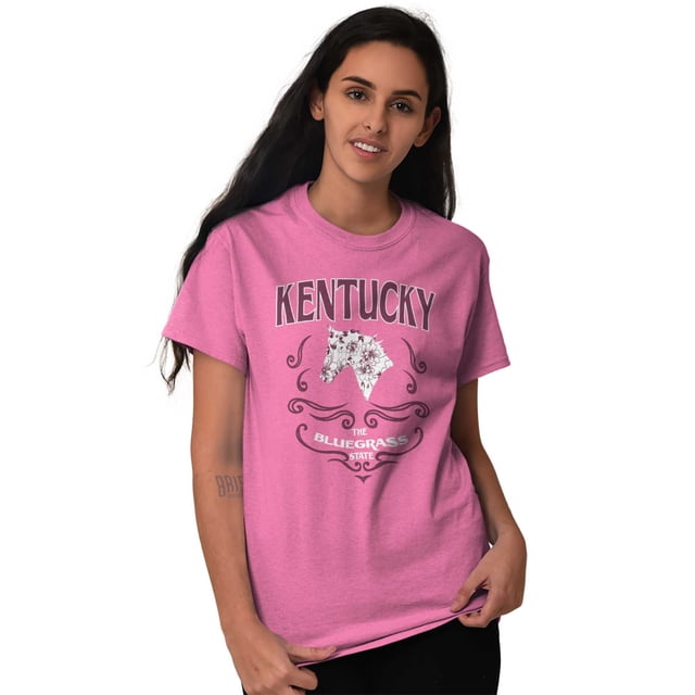 Kentucky Bluegrass Cute Floral Horse Women's Plus Size Graphic Tee Brisco Brands 2X