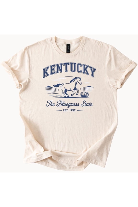 Kentucky Bluegrass State Horse Bourbon Barrel Tshirt Birthday Gifts; For Men & Women