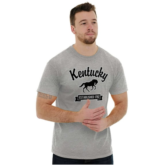 Kentucky Bluegrass State Horse Cute Plus Size Crewneck Graphic Tee Shirt Brisco Brands 2X