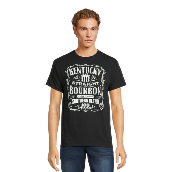 Kentucky Bourbon Men's and Big Men's Graphic Tee with Short Sleeves, Sizes S-3XL