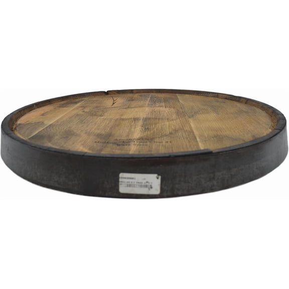 Kentucky Bourbon Whiskey Barrel Display Lazy Susan, Rustic Wood, Handcrafted from Authentic Aging Barrels (1 Ring)