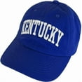 thumbnail image 1 of Kentucky Buckle Back Adjustable Cotton Baseball Cap (Royal/White Script), 1 of 2