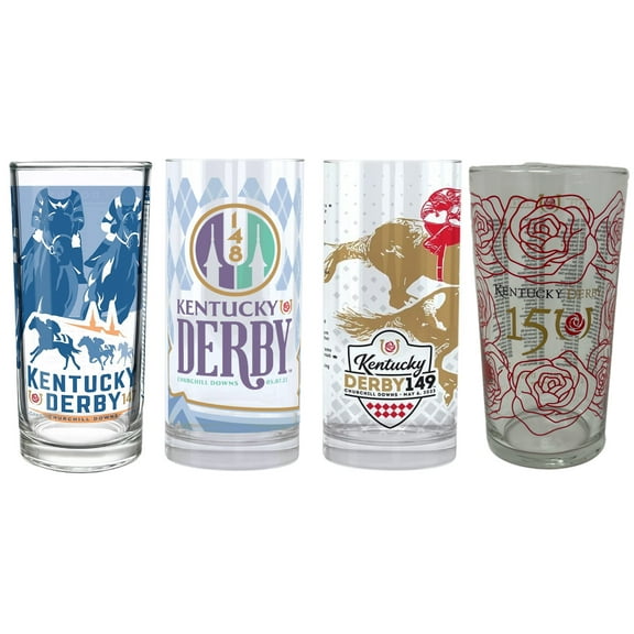 Kentucky Derby 2021~2024 Official 12 oz Mint Julep Beverage Glasses