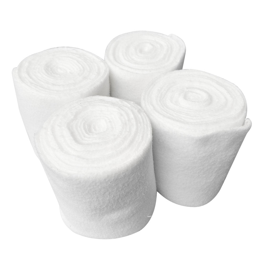 Kentucky Derby 2024 4 Rolls White Thicken Fleece Horse Leg Wrap Bandage
