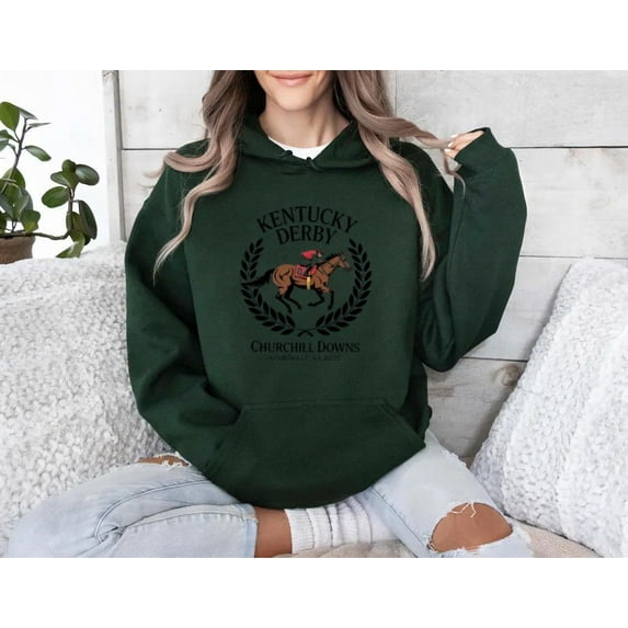 Kentucky Derby 2025 Churchill Downs Horse Racing Event Run For Roses Hoodie, for men & women, up to size 5XL