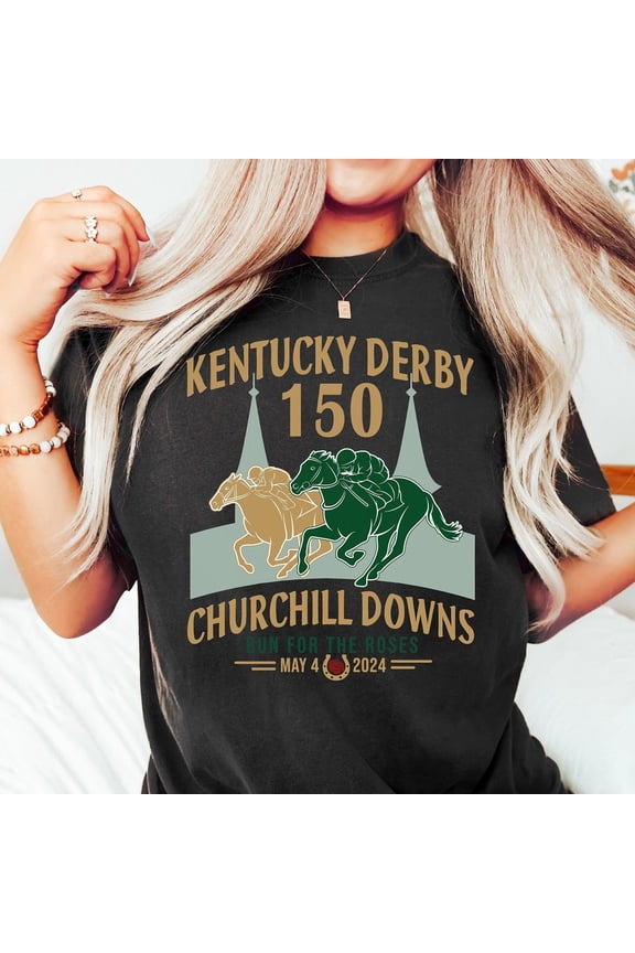 Kentucky Derby Churchill Downs 2024 Shirt, Derby Vibes Shirt, 2024 Kentucky Derby Shirt, Run For The Roses,150Th Kentucky Horse Racing Shirt Unisex S-5XL Hot Trending Shirt, Vintage Birthday Gift