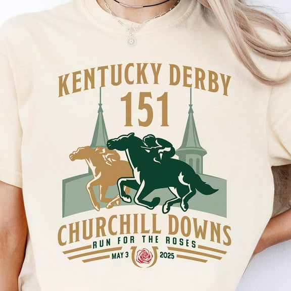 Kentucky Derby Churchill Downs 2025 Shirt, Run For The Roses Shirt, 151Th Kentucky Horse Racing Shirt, Ky Derby Horse Racing Weekend Shirt Unisex S-5XL Hot Trending Shirt, Vintage Birthday Gift