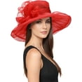 thumbnail image 1 of Kentucky Derby Hat for Women Church Hat for Women Organza Victorian Hat Fancy Tea Party Hat Wedding Fascinator, 1 of 6