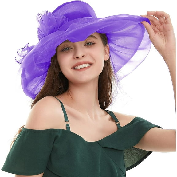 Kentucky Derby Hat for Women Church Hat for Women Organza Victorian Hat Fancy Tea Party Hat Wedding Fascinator