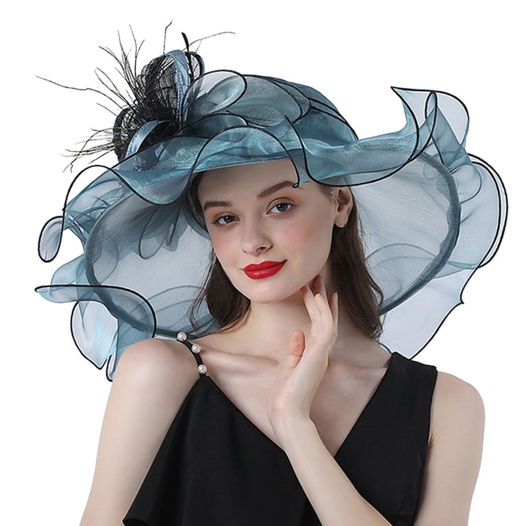 women's dress hats near me Women Church Kentucky Derby S608 Elevate your style with our black dress hat for women JJHGVB Tea Party Hats for