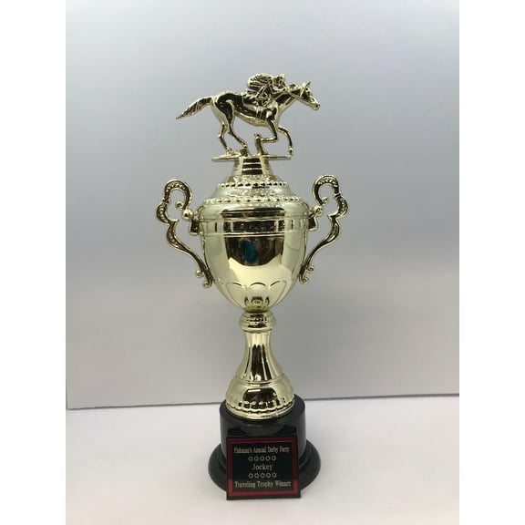 Kentucky Derby Party Horse Racing Award Trophy 1st Place FREE Custom Engraving