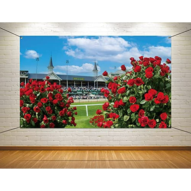Kentucky Derby Photo Booth Backdrop Run for The Roses Churchill