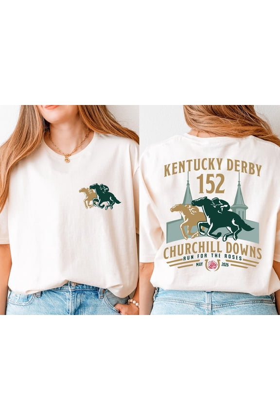Kentucky Derby Race 2026 Shirt, Run For the Roses Shirt, Horse Racing Lover T-shirt,White Color,Size L