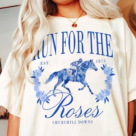 Kentucky Derby Shirt, Horse Racing Shirt, Chinoiserie Toile De Jouy Pattern Tee For Women, Gift For Horse Lovers, Derby Party Horse Racing Unisex S-5XL Hot Trending Shirt, Vintage Birthday Gift