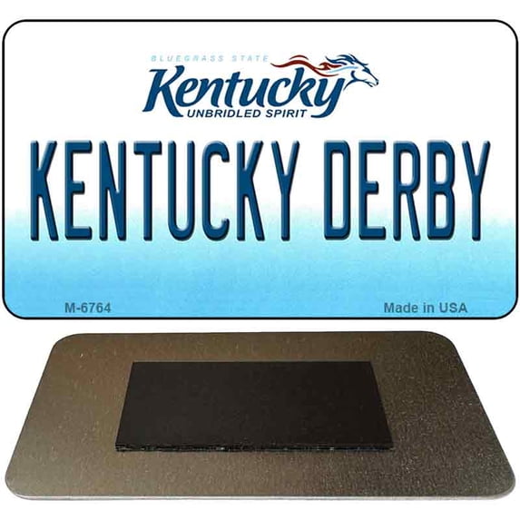 Kentucky Derby State License Plate Tag Novelty Magnet M-6764 3.5" x 2" Magnet (M)