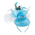 thumbnail image 1 of Kentucky Derby Teal Fascinator Headband (1ct), 1 of 1