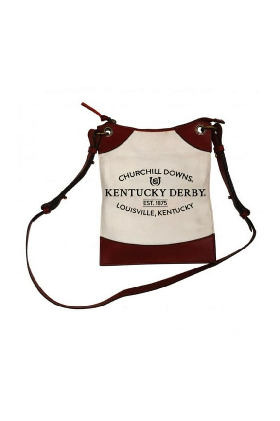Women's Ivory Arch Crossbody Tote Bag Celebrating the 150th Running of the Kentucky Derby