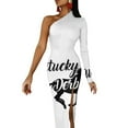 Kentucky Derby the best Running horse Half Dleeve Split Dress elegant