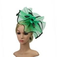 thumbnail image 1 of Kentucky Fascinators Hats for Women Mesh Feathers Derby Tea Party Hat Flower Headband Headwear Hair Clip Cocktail, Wedding, Fancy Dress Party, 1 of 3