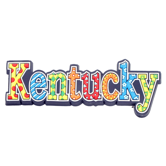 Kentucky Festive Multicolor Letters Fridge Souvenir Magnet