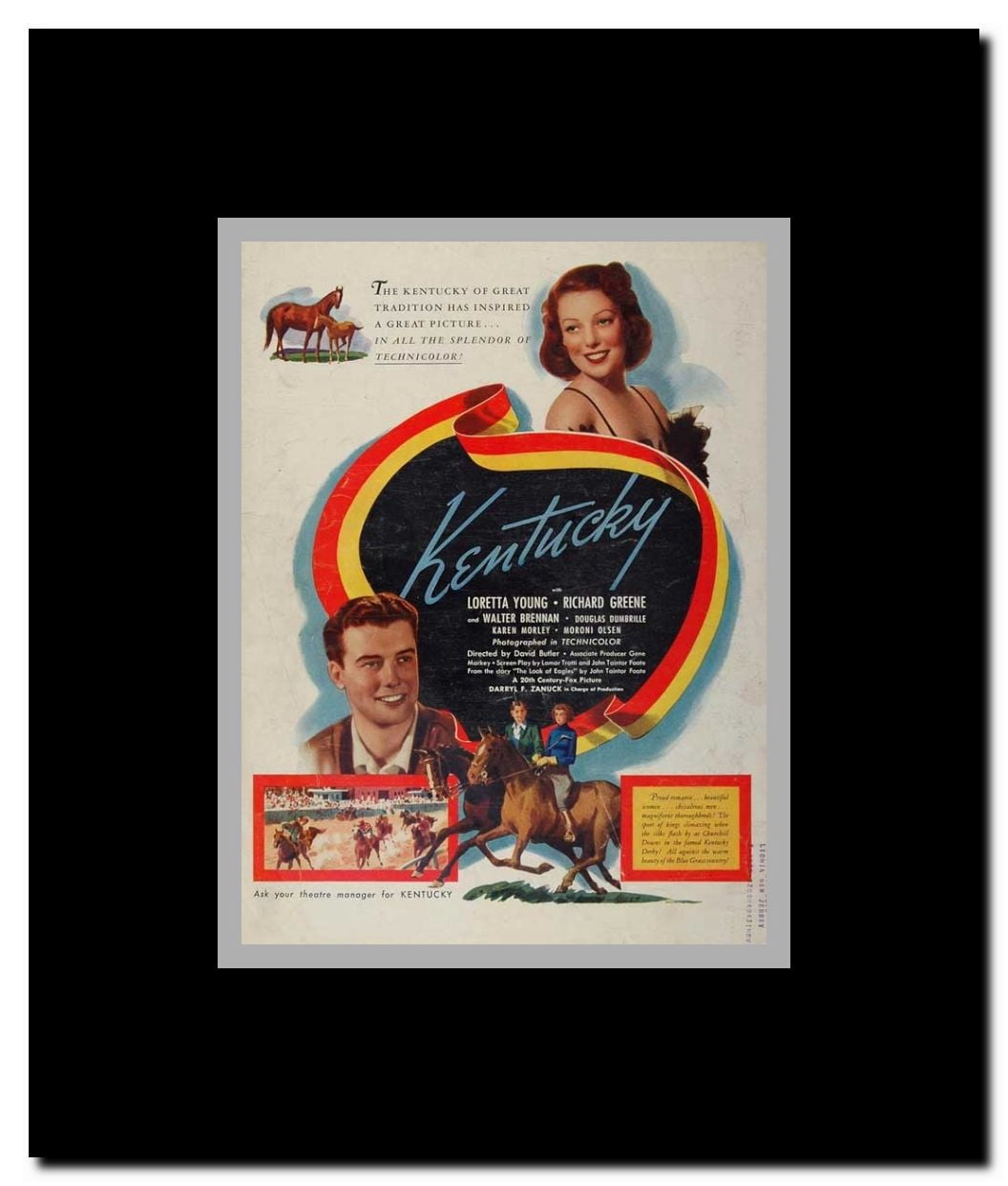 Kentucky Framed Movie Poster