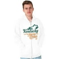 thumbnail image 1 of Kentucky Horse Race Souvenir KY Map Unisex Fleece Graphic Zip Up Hoodie Brisco Brands 2X, 1 of 5