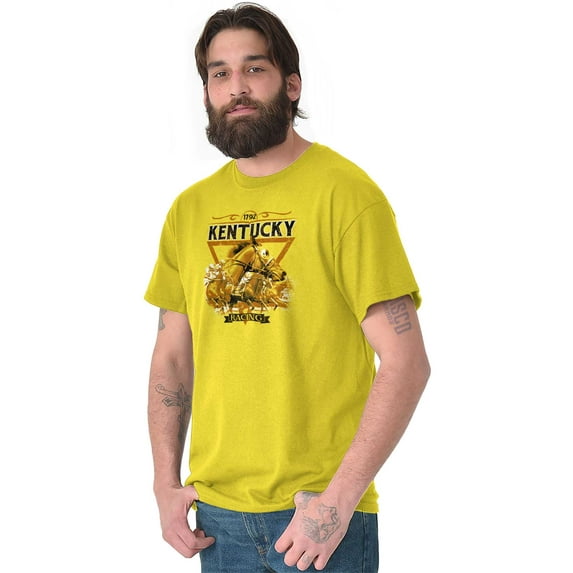 Kentucky KY Cool Vintage Horse Racing Men's Graphic T Shirt Tees Brisco Brands L