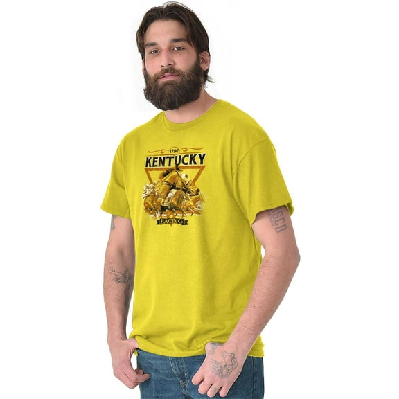 Kentucky KY Cool Vintage Horse Racing Men's Graphic T Shirt Tees Brisco Brands S